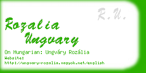rozalia ungvary business card