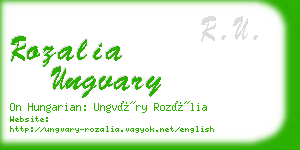 rozalia ungvary business card